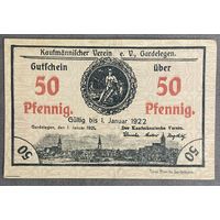 Нотгельд Гарделеген,50 пфеннигов 1922 год. Веймарская республика.