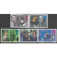 Британия. 50 лет телепрограммам для детей. 1996г. Mi#1652-56. Серия.