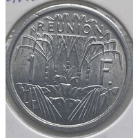 Реюньон 1 франк 1948 г. В холдере