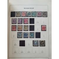 С 1 руб. Марки Бельгии 85 шт разных на 40 листах Davo