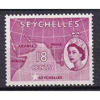 109.BrKSe. Великобритания. Колонии. Сейшельские острова. Елизавета II. Местные мотивы. 18C. 1954 г. Mi.#176. MNH.