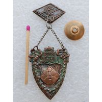 Знак. ДСО "Спартак", 30 лет. Шахматы. тяжёлый, накладной, винт