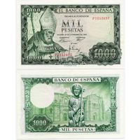 Испания. 1000 песет (образца 1965 года, P151, aUNC)