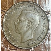 Монета 1 пенни 1938  год. Великобритания. Король Георг VI