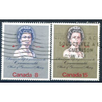 Канада - 1973г. - королева Елизавета II - 2 марки - полная серия, гашёные [Mi 529-530]. #3-WB-86-A-2