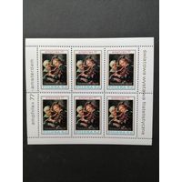 Польша 1977 Малый лист с 6 марками "Международная филателистическая выставка "AMPHILEX 77" в Амстердаме" (чистый**) Mi.2508 каталог 5.00 евро