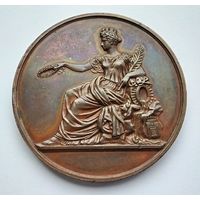 Бельгия, город Турне. Наградная, конкурсная медаль 1844 г. Врученная, именная.