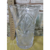 Хрустальная ваза для цветов эпохи СССР