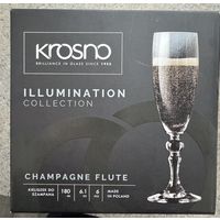 Набор бокалов для шампанского фирма Krosno новые!