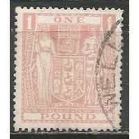 Новая Зеландия. Герб страны. Гербовая марка. 1945г. Mi#67.