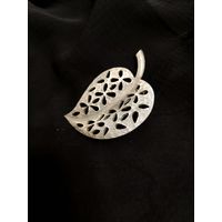 Брошь, винтаж, листок