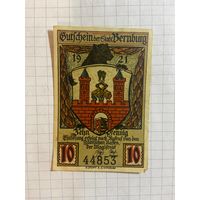 10 пфеннингов (нотгельды) г. Германия.