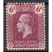 154.BrK. Великобритания. Колонии. Каймановы острова. Георг V. Стандарт. 6P. 1923 г. Mi.#64b.