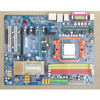 Плата материнская GIGABYTE GA-M57SLI-57 + процессор  нерабочая на запчасти