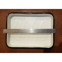 Лоток эмалированный, протвень СССР (20х30х4)