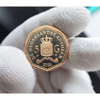 Нидерландские Антильские острова (Антилы), 5 гульденов 2024 г, серия - Прощай антильский гульден,  UNC