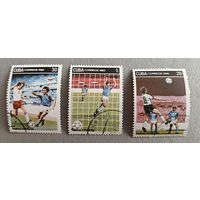 РАСПРОДАЖА КОЛЛЕКЦИИ. Куба. марки "футбол. Испания - 82". почтовый штамп - HABANA.