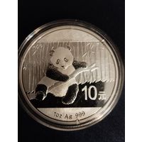 Китай 10 юаней 2014 Панда СЕРЕБРО