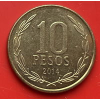 46-06 Чили 10 песо 2014 г.
