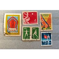 Марки Китай Корея Монголия