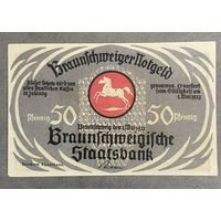 Нотгельд Брауншвейг 50 пфеннигов 1921 год. Веймарская республика