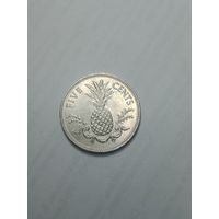 Багамские острова 5 центов  1987 года .