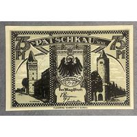 Нотгельд Пачкау 75 пфеннигов 1921 год. Веймарская республика