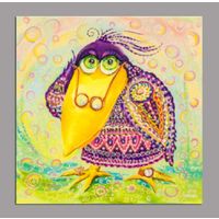 Открытка. Фауна. Птицы. Ворона. Живопись. (чистая)