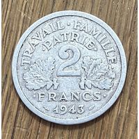 2 Франка Франция 1943г.