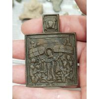 Старинная иконка Богоматерь всех скорбящих радость,19 век