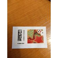 США самоклейка марка печатающего автомата на вырезке искусство культура (1-7)