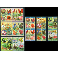 Бурунди - 1973г. - бабочки и цветочки - 48 марок - 12 квартов - полная серия, гашёные с клеем [Mi 963-1010]. #3-Bu-89-B-1