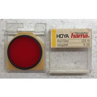 Светофильтр красный Hoya 55 мм R (25A), 4x, в футляре, Япония