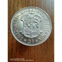ЮАР 5 шиллингов, 1960 год 50 лет Южноафриканскому союзу Серебро 0.500 старт с 1 рулбя без мпц аукцион 3 дня