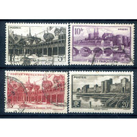 Франция - 1941/42г. - архитектура - 4 марки - полная серия, гашёные, MH [Mi 532-535]. #2-Fr-55-A-2