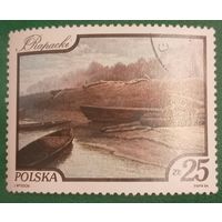 Польша 1984. Картина Юзефа Рапацкого под названием Висла близ Беляны