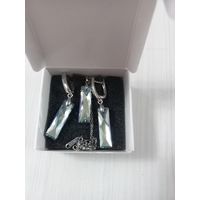 Серьги и колье комплект