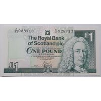Шотландия 1 фунт 2001 года UNC