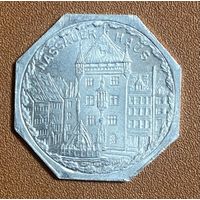 Германия Нюрнберг нотгельд 20 пфеннигов 1921 год. Нассауский дом трамвайный жетон