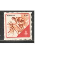 Бразилия-1980 (Мих.1777) , **,   Спорт, Велоспорт ,Велосипеды