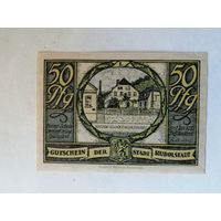 Германия, нотгельды, 50 пфеннигов 1922 год, Рудольштат,