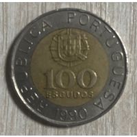 Монета Португалия 100 эскудо 1990 год - Педру Нуниш