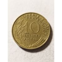 Франция 10 сантим 1963