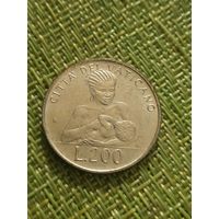 Ватикан 200 лир 1992 г.
