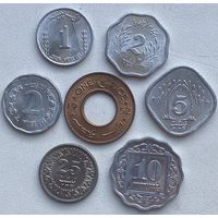 Пакистан 1, 1, 2, 2, 5, 10, 25 пайс 1952 - 1996 гг. Набор 7 монет