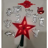 Ёлочные игрушки украшения, верхушка на ёлку звезда