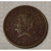 Мексика 5 сентаво, 1951 (14-5-21)