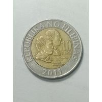 Филиппины 10 песо 2011 года .