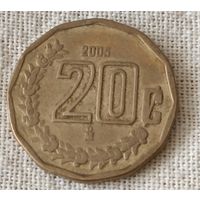 Мексика. 20 центаво 2005 года.