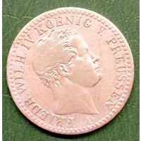 Пруссия 1/6 талера 1843 D. Фридрих Вильгельм IV. Нечастая. Тираж 428078